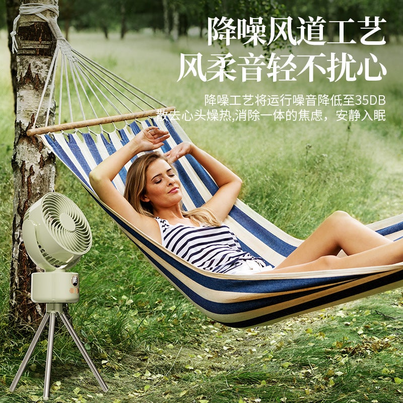 Outdoor Camping Style Fan Mini Small Portable Usb Charging Tent With Light Ceiling Fan Strong Wind Fishing 3 Tripod - Image 4